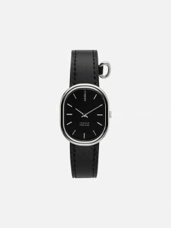 Cyssan CYS1 Watch With Black & Silver Dial | Black Vegan Leather Strap Accessories
