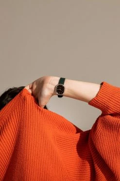 Cyssan CYS4 Watch With Black & Silver Dial | Green Vegan Leather Strap Accessories