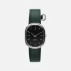 Cyssan CYS4 Watch With Black & Silver Dial | Green Vegan Leather Strap Accessories