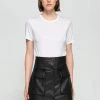 Dauntless Clothing Jane Vegan Leather A-Line Cargo Skirt | Black