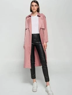 Dauntless Clothing Mila Vegan Trench Coat | Light Pink