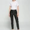 Dauntless Clothing Nina Vegan Leather Cropped Trousers | Black