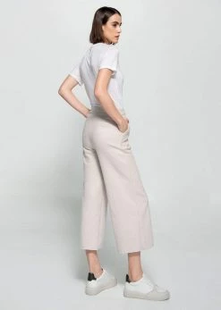 Dauntless Sienna Vegan Suede Culottes | Light Beige Clothing