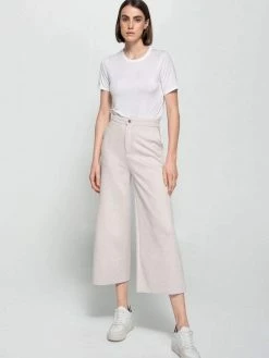 Dauntless Sienna Vegan Suede Culottes | Light Beige Clothing