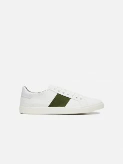 Elliott Shoes Climate Positive Recycled Canvas Trainer | White/Green