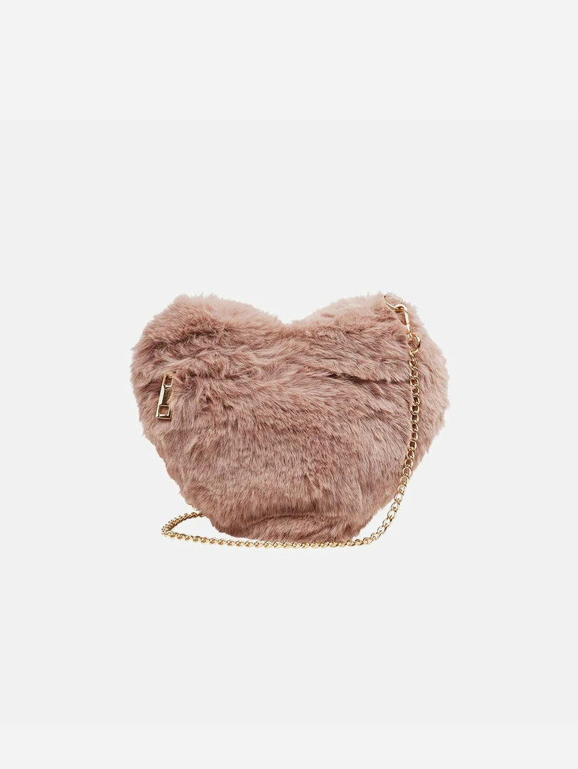 Expressions NYC BROOME ST Faux Fur Vegan Heart Bag | Winter Blush Bags 3 Expressions NYC BROOME ST Faux Fur Vegan Heart Bag | Winter Blush Bags