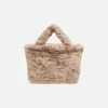 Expressions NYC Bags BROOME ST Faux Fur Vegan Small Satchel | Neutral