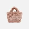 Expressions NYC Bags BROOME ST Faux Fur Vegan Small Satchel | Winter Blush