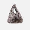 Expressions NYC ORCHARD ST Crushed Velvet Small Vegan Tote | Grey Bags