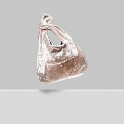 Expressions NYC ORCHARD ST Crushed Velvet Small Vegan Tote | Blush