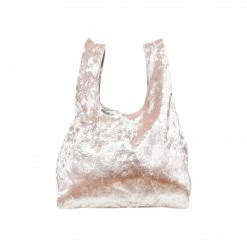 Expressions NYC ORCHARD ST Crushed Velvet Small Vegan Tote | Blush