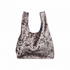 Expressions NYC ORCHARD ST Crushed Velvet Small Vegan Tote | Grey Bags