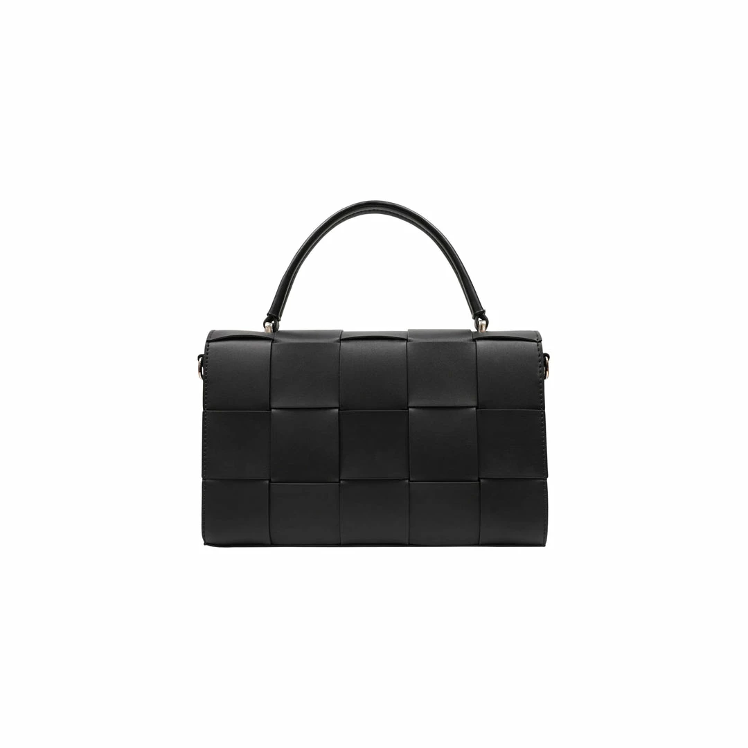 Expressions NYC Bags SPRING ST Woven Vegan Leather Crossbody | Black 6 Expressions NYC Bags SPRING ST Woven Vegan Leather Crossbody | Black