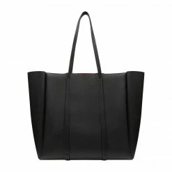 Expressions NYC Bags UPPER EAST SIDE Vegan Leather Large Tote With Star Pouch | Black 9 Expressions NYC Bags UPPER EAST SIDE Vegan Leather Large Tote With Star Pouch | Black