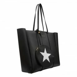 Expressions NYC Bags UPPER EAST SIDE Vegan Leather Large Tote With Star Pouch | Black 8 Expressions NYC Bags UPPER EAST SIDE Vegan Leather Large Tote With Star Pouch | Black