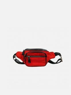 Expressions NYC Bags UPPER EAST SIDE Vegan Suede Belt Bag | Red