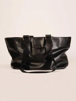 FRIDA ROME The WEEK/DAY X Cactus Leather Vegan Slouch Tote | Black Bags