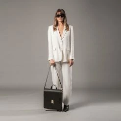 FRIDA ROME Bags The WEEK/DAY Cactus Leather Vegan Tailored Tote | Black 13 FRIDA ROME Bags The WEEK/DAY Cactus Leather Vegan Tailored Tote | Black