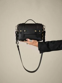 FRIDA ROME The WEEK/END Cactus Leather Vegan Studded Crossbody Bag | Black Bags
