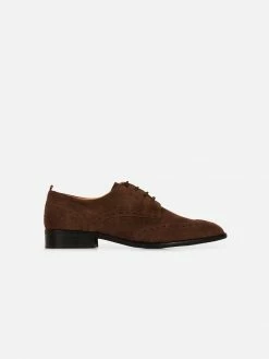 Gentleberg Shoes Kobus Vegan Suede Wingtip Derby | Brown