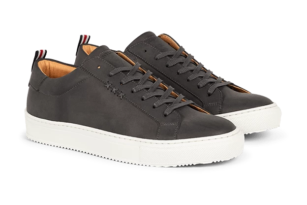 Gentleberg Wouter Vegan Nubuck Leather Trainer | Grey 4 Gentleberg Wouter Vegan Nubuck Leather Trainer | Grey