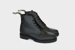 Good Guys Don't Wear Leather Blaze Apple Leather Vegan Ankle Boots | Black