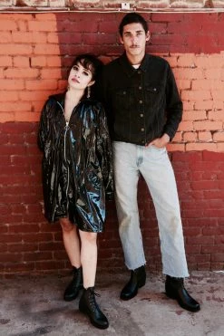 Good Guys Don't Wear Leather Blaze Apple Leather Vegan Ankle Boots | Black