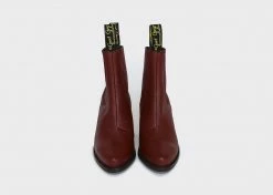 Good Guys Don't Wear Leather Daisy Apple Leather Vegan Heeled Cowboy Boots | Burgundy