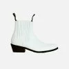 Good Guys Don't Wear Leather Duke Vegan Leather Cowboy Boots | White