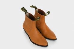 Good Guys Don't Wear Leather Duke Vegan Leather Cowboy Boots | Honey