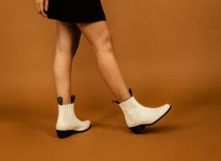 Good Guys Don't Wear Leather Duke Vegan Leather Cowboy Boots | White