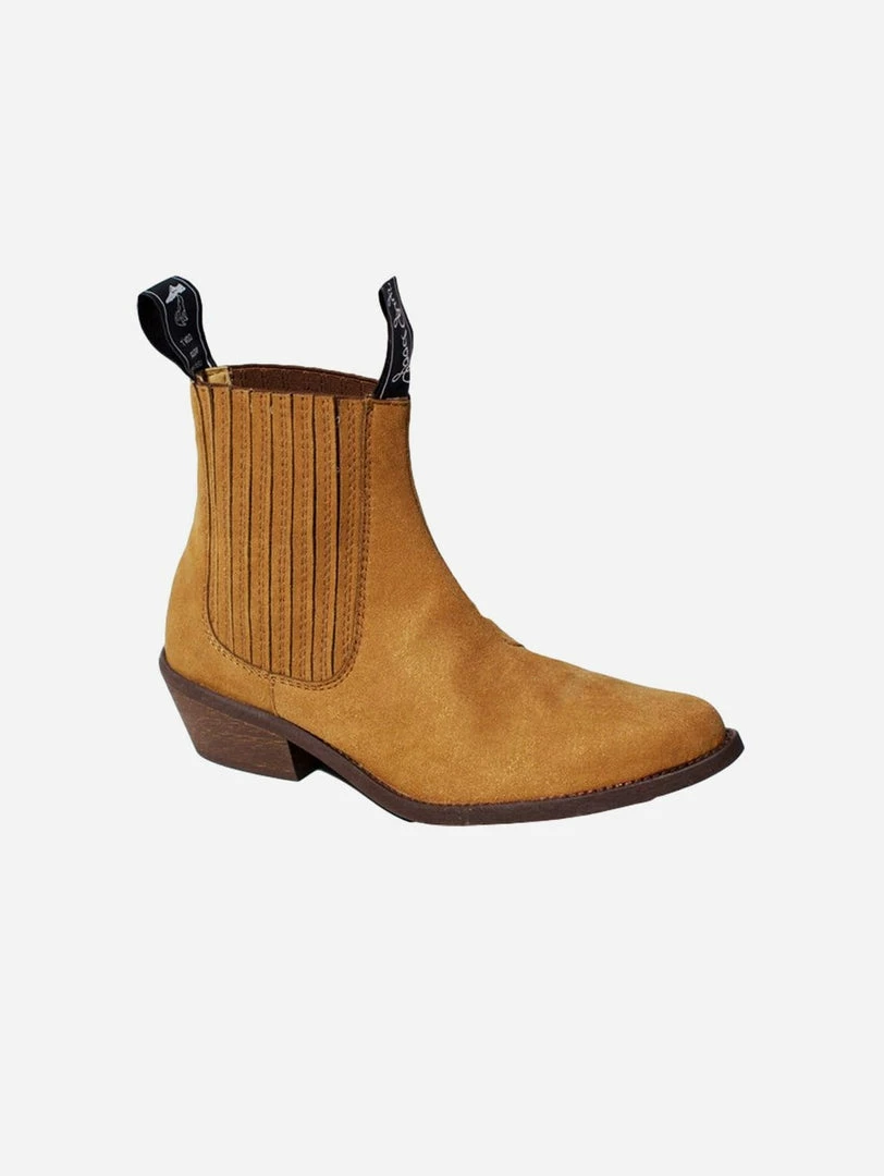 Good Guys Don't Wear Leather Shoes Duke Vegan Suede Cowboy Boots | Mustard 3 Good Guys Don't Wear Leather Shoes Duke Vegan Suede Cowboy Boots | Mustard