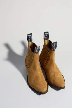 Good Guys Don't Wear Leather Shoes Duke Vegan Suede Cowboy Boots | Mustard 10 Good Guys Don't Wear Leather Shoes Duke Vegan Suede Cowboy Boots | Mustard