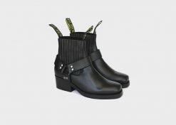 Good Guys Don't Wear Leather Eddie Vegan Leather Ankle Motorcycle Boot | Black Shoes