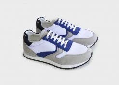 Good Guys Don't Wear Leather Felix Vegan Suede Trainers | Navy, White & Grey