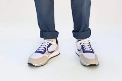 Good Guys Don't Wear Leather Felix Vegan Suede Trainers | Navy, White & Grey