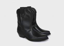 Good Guys Don't Wear Leather Gabe Vegan Leather Mid-Calf Western Boots | Black