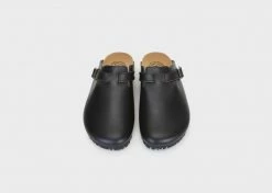 Good Guys Don't Wear Leather Shoes Gena Vegan Leather Slide-on Sandal | Black