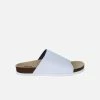 Good Guys Don't Wear Leather Jenny Apple Leather Vegan Slide-On Sandal | White
