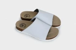 Good Guys Don't Wear Leather Jenny Apple Leather Vegan Slide-On Sandal | White