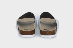 Good Guys Don't Wear Leather Jenny Apple Leather Vegan Slide-On Sandal | White