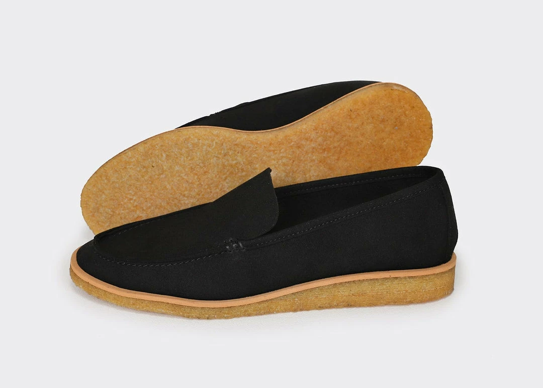 Good Guys Don't Wear Leather Shoes Joan Vegan Suede Loafers | Black 9 Good Guys Don't Wear Leather Shoes Joan Vegan Suede Loafers | Black