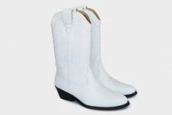 Good Guys Don't Wear Leather Lucky Unisex High Top Cowboy Boots | White Shoes 14 Good Guys Don't Wear Leather Lucky Unisex High Top Cowboy Boots | White Shoes