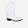 Good Guys Don't Wear Leather Lucky Unisex High Top Cowboy Boots | White Shoes