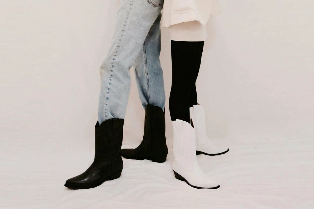 Good Guys Don't Wear Leather Lucky Unisex High Top Cowboy Boots | White Shoes 4 Good Guys Don't Wear Leather Lucky Unisex High Top Cowboy Boots | White Shoes