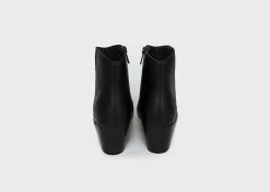 Good Guys Don't Wear Leather Nina Vegan Leather Heeled Ankle Boots | Black Shoes