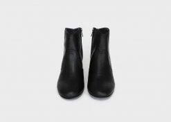 Good Guys Don't Wear Leather Nina Vegan Leather Heeled Ankle Boots | Black Shoes