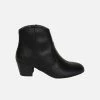 Good Guys Don't Wear Leather Nina Vegan Leather Heeled Ankle Boots | Black Shoes