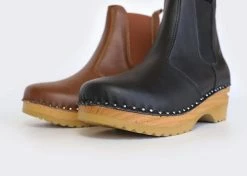 Good Guys Don't Wear Leather Rockwell Vegan Leather Clog Boots | Black Shoes