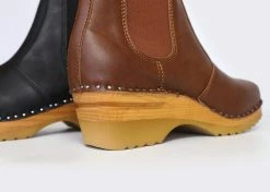 Good Guys Don't Wear Leather Rockwell Vegan Leather Clog Boots | Black Shoes